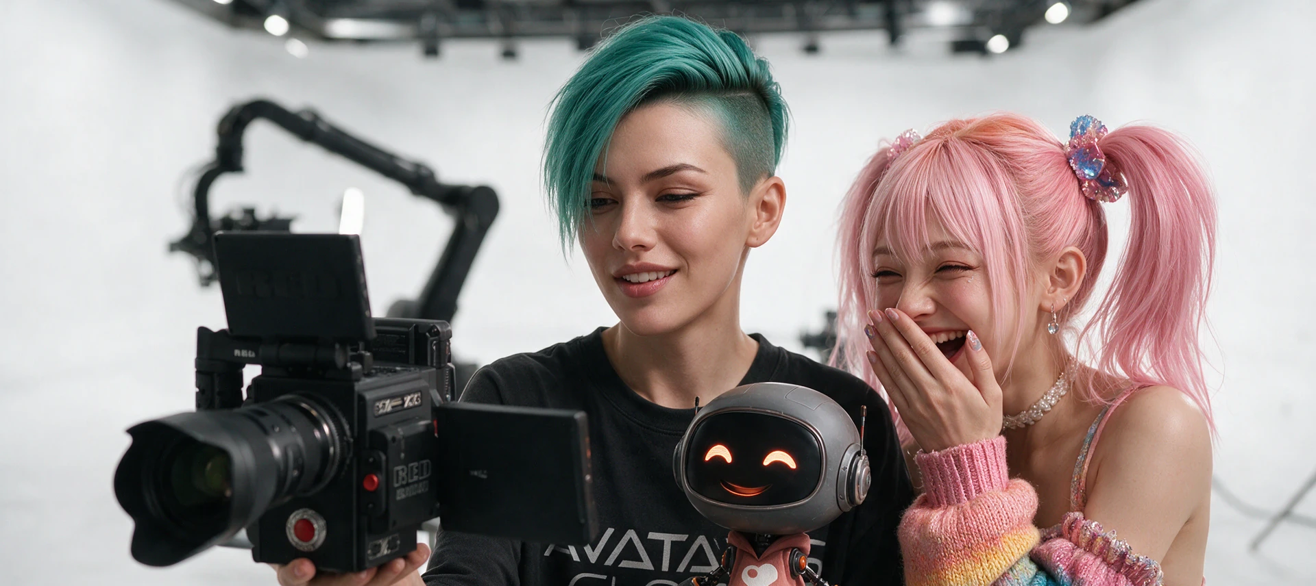 Avatars Global characters filming together in the studio